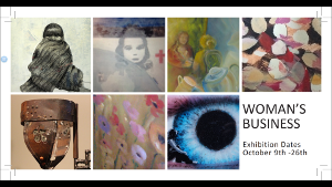 A thumbnail of the flyer for Woman's Business exhibition